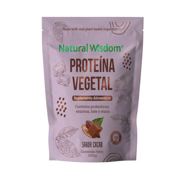 Proteína Vegetal Natural Wisdom 18G: Nutrición Deliciosa con Sabor a Cacao