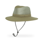 Sombrero dermatológico de ala ancha para hombre y mujer en color khaki oscuro, ideal para protegerte del sol.